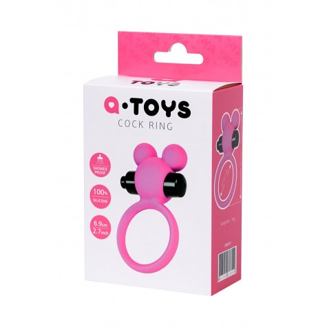 Розовое виброкольцо на пенис A-Toys