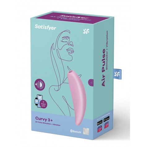 Розовый вакуум-волновой стимулятор Satisfyer Curvy 3+