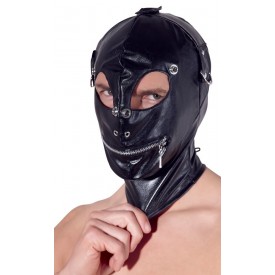 Маска на голову с отверстиями для глаз и рта Imitation Leather Mask