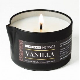 Массажная свеча с феромонами Natural Instinct VANILLA - 70 мл.