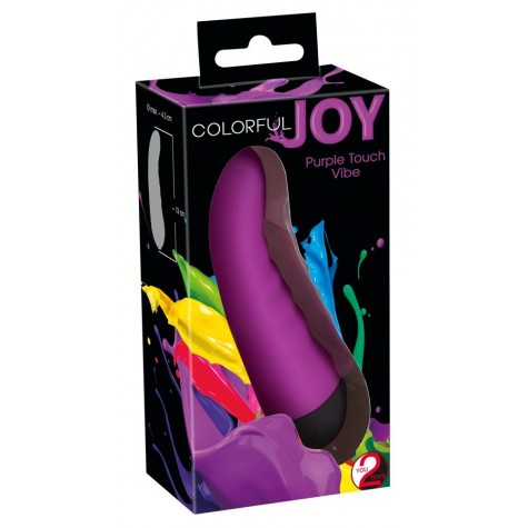 Фиолетовый мини-вибратор Colorful Joy - 13 см.