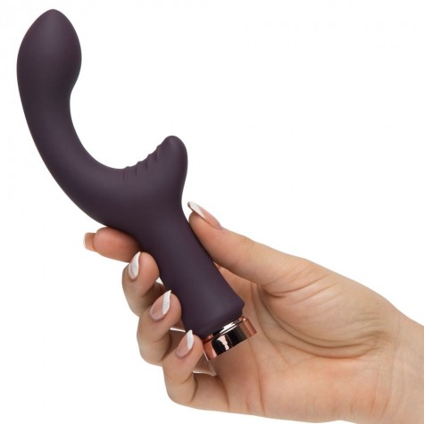 Фиолетовый вибратор Lavish Attention Rechargeable Clitoral & G-Spot Vibrator - 18,4 см.