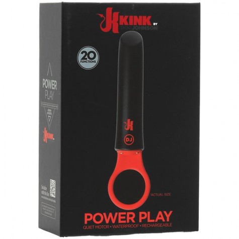 Черно-красный мини-вибратор Power Play with Silicone Grip Ring - 13,3 см.